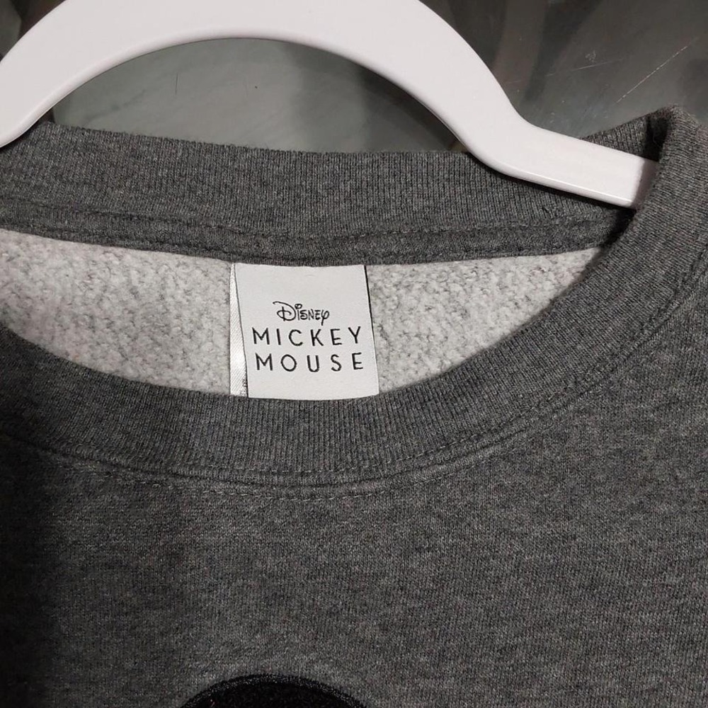 Womens Medium Disney Mickey‎ Mouse Sweatshirt Gray Pullover - Picture 3 of 4